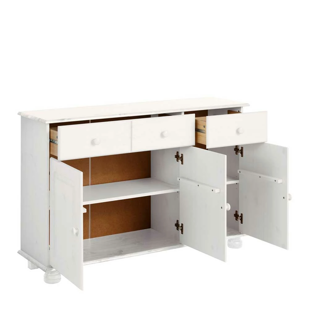 Coupon ⭐ 118x76x35 Kiefer Kombi-Kommode In Weiß - Oncerta 🧨 3 Coupon ⭐ 118x76x35 Kiefer Kombi-Kommode In Weiß - Oncerta 🧨 – Bild 3