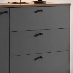 Top 10 😀 118x76x40 Skandi Kombi-Kommode In Grau - Nuies 🥰 -Reanna Shop 118x76x40 skandi kombi kommode in grau walnuss optik nuies 03