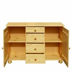 Bester Verkauf 🎁 119x81x38 Landhaus Kombi Kommode Mit Kugelfüßen - Kascanu 🧨 -Reanna Shop 119x81x38 landhaus kombi kommode mit kugelfuessen aus kiefer massivholz kascanu 03