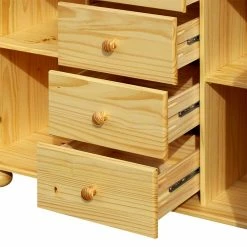 Bester Verkauf 🎁 119x81x38 Landhaus Kombi Kommode Mit Kugelfüßen - Kascanu 🧨 -Reanna Shop 119x81x38 landhaus kombi kommode mit kugelfuessen aus kiefer massivholz kascanu 04