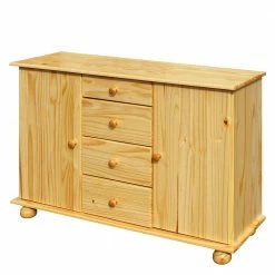 Bester Verkauf 🎁 119x81x38 Landhaus Kombi Kommode Mit Kugelfüßen - Kascanu 🧨