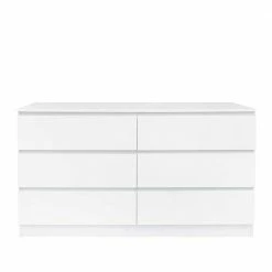 Angebote 😀 120cm Breite Hochglanz-Kommode Mit Sockelgestell - Tanidos 🥰 -Reanna Shop 120cm breite hochglanz kommode mit sockelgestell in weiss 6 schubladen tanidos 02