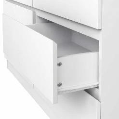 Angebote 😀 120cm Breite Hochglanz-Kommode Mit Sockelgestell - Tanidos 🥰 -Reanna Shop 120cm breite hochglanz kommode mit sockelgestell in weiss 6 schubladen tanidos 05