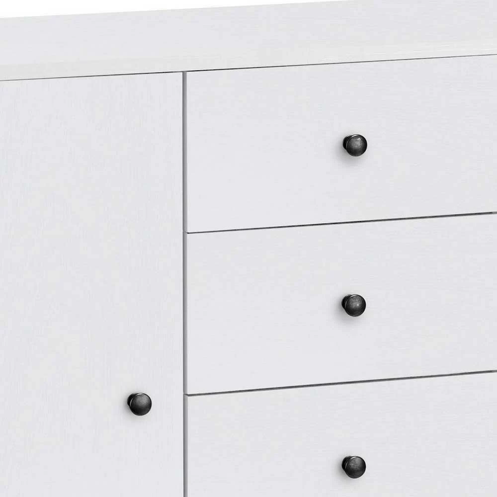 Coupon ⭐ 120x78x35 Kombi Kommode In Weiß Mit Schwarz - Nokios ✔️ 4 Coupon ⭐ 120x78x35 Kombi Kommode In Weiß Mit Schwarz - Nokios ✔️ – Bild 4