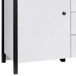 Coupon ⭐ 120x78x35 Kombi Kommode In Weiß Mit Schwarz - Nokios ✔️ 10 Coupon ⭐ 120x78x35 Kombi Kommode In Weiß Mit Schwarz - Nokios ✔️ -Reanna Shop 120x78x35 kombi kommode in weiss mit schwarz mit metallgriffen nokios 04