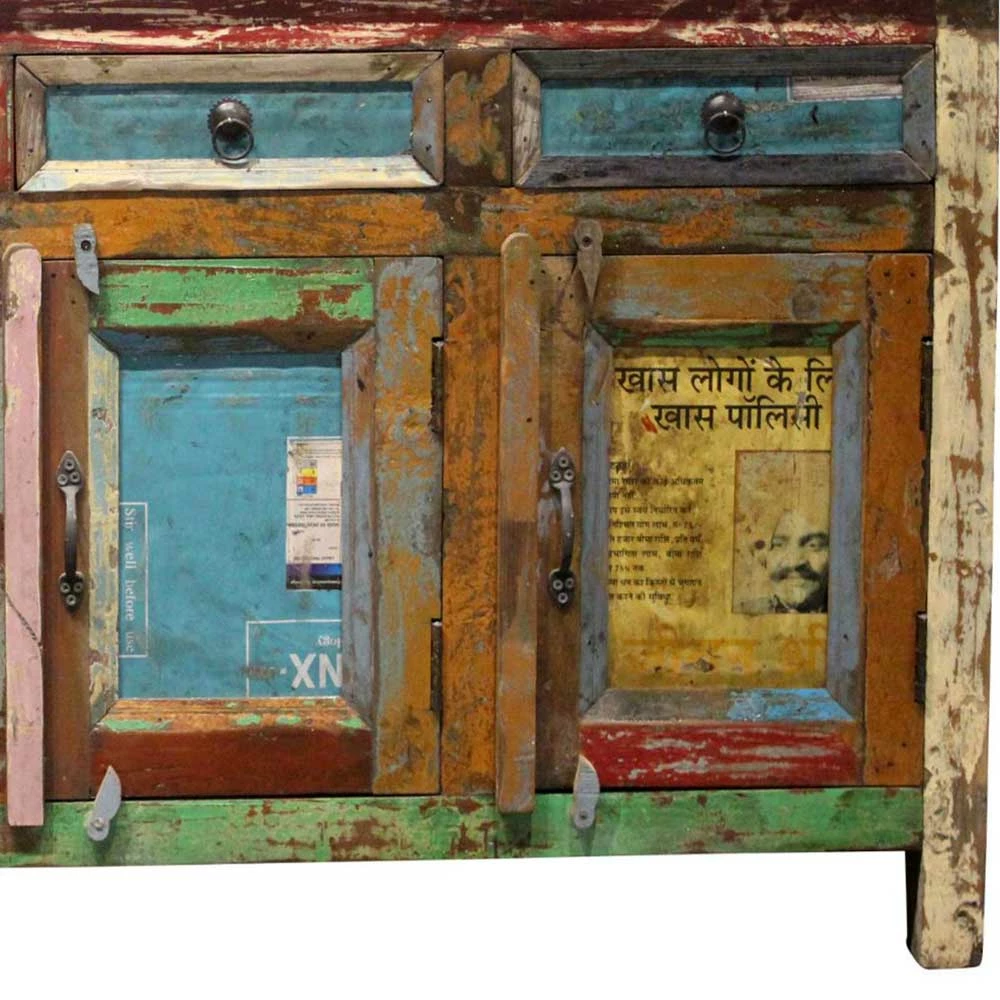 Brandneu 🎉 120x78x45 Shabby Kommode Aus Recyclingholz - Slinida ⭐ 4 Brandneu 🎉 120x78x45 Shabby Kommode Aus Recyclingholz - Slinida ⭐ – Bild 4