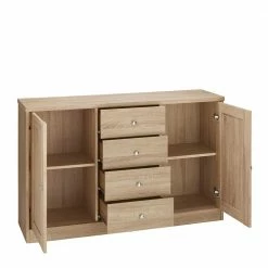 Neu 🤩 120x80x35 Kombikommode In Sonoma-Eiche - Madadria ✨ -Reanna Shop 120x80x35 kombikommode in sonoma eiche mit sockelgestell madadria 03