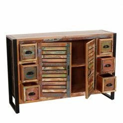 Budget 🔥 120x80x35 Shabby Chic Kommode Aus Buntem Altholz - Vosbadus 🎉 9 Budget 🔥 120x80x35 Shabby Chic Kommode Aus Buntem Altholz - Vosbadus 🎉 -Reanna Shop 120x80x35 shabby chic kommode aus buntem altholz schwarzem metall vosbadus 03