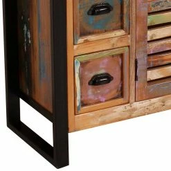 Budget 🔥 120x80x35 Shabby Chic Kommode Aus Buntem Altholz - Vosbadus 🎉 10 Budget 🔥 120x80x35 Shabby Chic Kommode Aus Buntem Altholz - Vosbadus 🎉 -Reanna Shop 120x80x35 shabby chic kommode aus buntem altholz schwarzem metall vosbadus 04