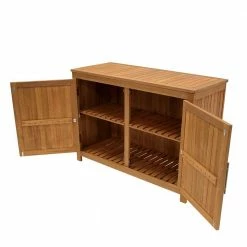 Besorgen 🤩 120x85x50 Outdoor Schrank Mit Doppeltür - Timos 🎁 -Reanna Shop 120x85x50 outdoor schrank mit doppeltuer aus eukalyptusholz geoelt timos 04