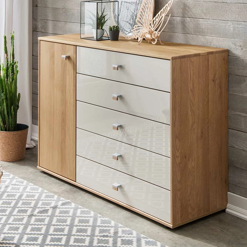 Rabatt 👏 120x86x43 Kommode Mit Tür & 5 Schubladen - Emdsiva ✔️ 2 Rabatt 👏 120x86x43 Kommode Mit Tür & 5 Schubladen - Emdsiva ✔️ – Bild 2