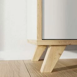 Großhandel 🤩 120x92x40 Skandi Schrank Mit 2 Schiebetüren - Pronada ⭐ -Reanna Shop 120x92x40 skandi schrank mit 2 schiebetueren 4 faechern pronada 03