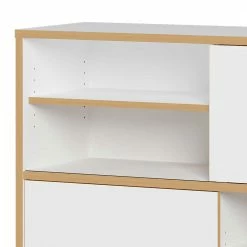 Großhandel 🤩 120x92x40 Skandi Schrank Mit 2 Schiebetüren - Pronada ⭐ -Reanna Shop 120x92x40 skandi schrank mit 2 schiebetueren 4 faechern pronada 04