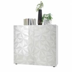 Bestes Angebot 😉 121x111x42 Schrank In Weiß Hochglänzend - Vovasoma 🎉