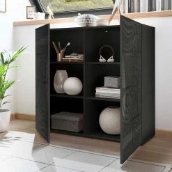 Am billigsten ✨ 121x111x42 Türen-Kommode In Grau Glanz - Ipatal 🔥 6 Am billigsten ✨ 121x111x42 Türen-Kommode In Grau Glanz - Ipatal 🔥 -Reanna Shop 121x111x42 tueren kommode in grau glanz lackiert mit druck ipatal 02