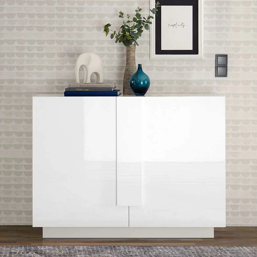 Auslauf 🛒 121x90x44 2-türige Kommode Auf Sockel - Kerym ✔️ 2 Auslauf 🛒 121x90x44 2-türige Kommode Auf Sockel - Kerym ✔️ – Bild 2