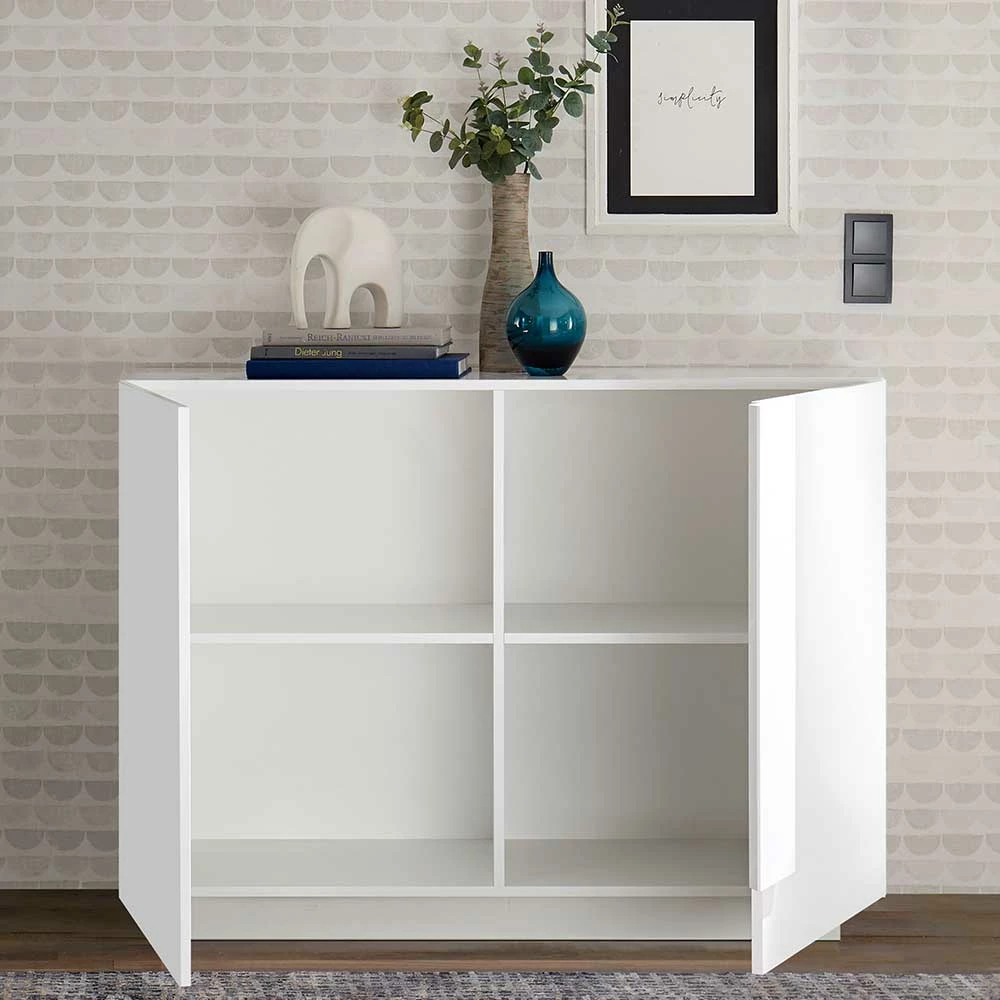 Auslauf 🛒 121x90x44 2-türige Kommode Auf Sockel - Kerym ✔️ 3 Auslauf 🛒 121x90x44 2-türige Kommode Auf Sockel - Kerym ✔️ – Bild 3