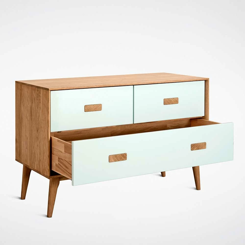 Billig 🤩 123x77x50 Kommode In Weiß & Eiche - Julecas 🧨 3 Billig 🤩 123x77x50 Kommode In Weiß & Eiche - Julecas 🧨 – Bild 3