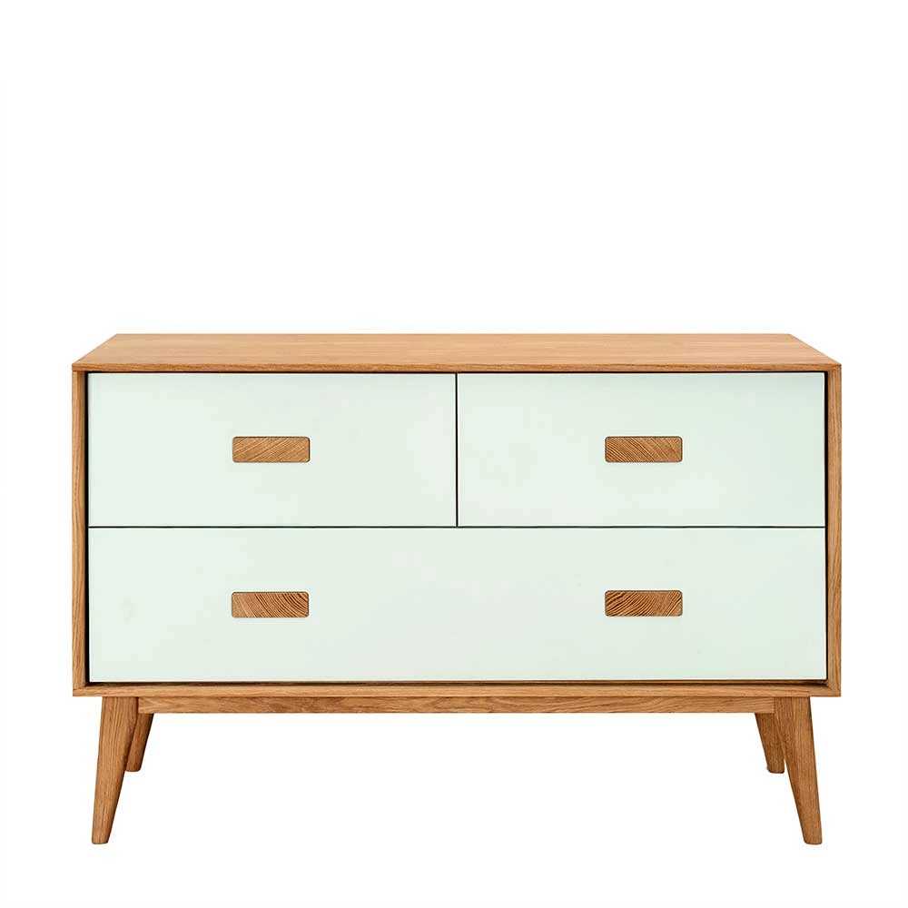 Billig 🤩 123x77x50 Kommode In Weiß & Eiche - Julecas 🧨 1 Billig 🤩 123x77x50 Kommode In Weiß & Eiche - Julecas 🧨