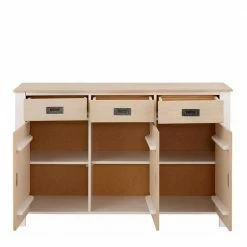 Neu ✔️ 125x80x35 Scandi Kommode Zweifarbig - Airina ⌛ -Reanna Shop 125x80x35 scandi kommode zweifarbig in weiss kieferfarben airina 02