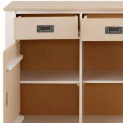 Neu ✔️ 125x80x35 Scandi Kommode Zweifarbig - Airina ⌛ -Reanna Shop 125x80x35 scandi kommode zweifarbig in weiss kieferfarben airina 04