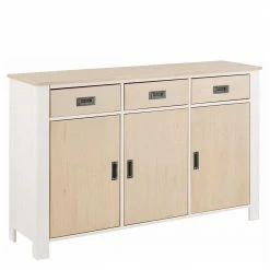 Neu ✔️ 125x80x35 Scandi Kommode Zweifarbig - Airina ⌛