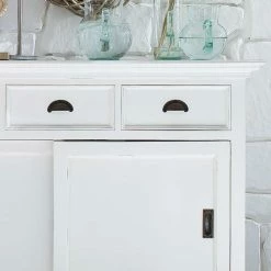 Schlussverkauf 🛒 125x85x50 Landhaus Anrichte Mit Schiebetüren - Venzeno ⌛ -Reanna Shop 125x85x50 landhaus anrichte mit schiebetueren 3 schubladen in weiss venzeno 05
