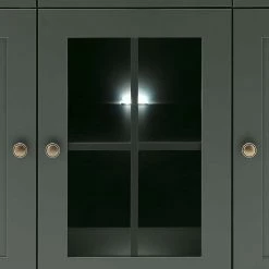 Bester Verkauf 🥰 130cm Landhaus Sideboard In Dunkelgrün - Niestov 💯 -Reanna Shop 130cm landhaus sideboard in dunkelgruen mit glas einsatz niestov 05