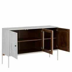 Neu 👏 130x80x35 Sideboard Mit Glas & Kiefernholz Weiß - Ejeliva ⭐ -Reanna Shop 130x80x35 sideboard mit glas kiefernholz weiss metallgestell weiss ejeliva 03