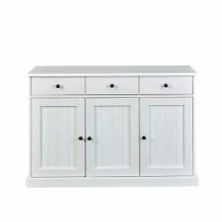 Blitzangebot 🎉 131x86x45 Country Anrichte In Weiß - Vatina ⌛