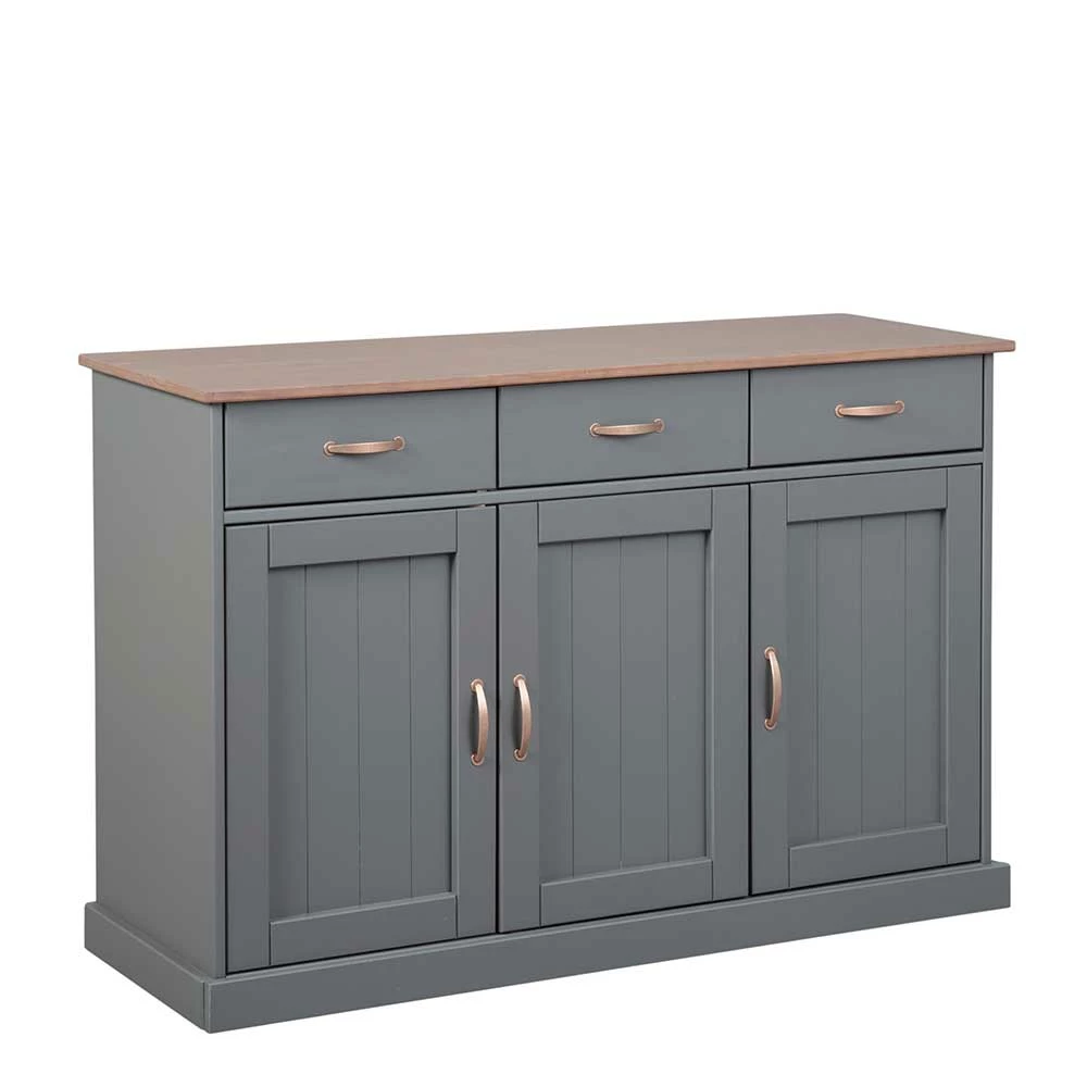 Billig ✨ 131x86x45 Landhaus Anrichte In Grau & Braun - Nepplan 🎉 2 Billig ✨ 131x86x45 Landhaus Anrichte In Grau & Braun - Nepplan 🎉 – Bild 2