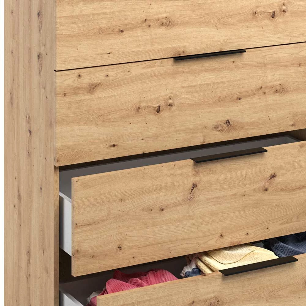 Schlussverkauf 🔔 135x113x40 Hohe Kombi-Kommode In Asteiche Dekor - Vunsci 🧨 6 Schlussverkauf 🔔 135x113x40 Hohe Kombi-Kommode In Asteiche Dekor - Vunsci 🧨 – Bild 6