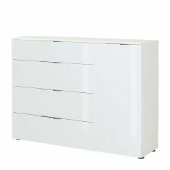 Großhandel 🥰 136x100x40 Weiße Kombi-Kommode Glasbeschichtet - Onstruda 👍