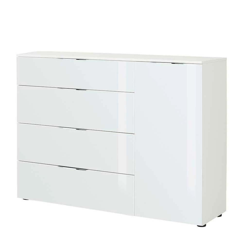 Großhandel 🥰 136x100x40 Weiße Kombi-Kommode Glasbeschichtet - Onstruda 👍 1 Großhandel 🥰 136x100x40 Weiße Kombi-Kommode Glasbeschichtet - Onstruda 👍