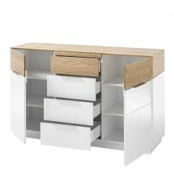 Blitzangebot ❤️ 136x83x40 Skandi Kombi-Kommode Mit Sockelgestell - Hedisca 🥰 10 Blitzangebot ❤️ 136x83x40 Skandi Kombi-Kommode Mit Sockelgestell - Hedisca 🥰 -Reanna Shop 136x83x40 skandi kombi kommode mit sockelgestell in eiche nb weiss hedisca 04