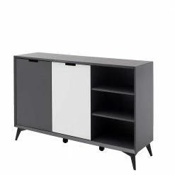 Aktion 💯 137x92x40 Kommode In Grau & Weiß - Vadids 🧨