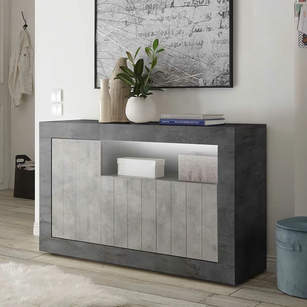 Bestes Angebot 😉 138x86x43 Design-Kommode In Grau Zweifarbig - Casmas ✔️ 2 Bestes Angebot 😉 138x86x43 Design-Kommode In Grau Zweifarbig - Casmas ✔️ – Bild 2