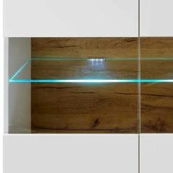 Coupon 🛒 138x91x40 Kommode Mit Glas 3-türig - Myrda 🔥 11 Coupon 🛒 138x91x40 Kommode Mit Glas 3-türig - Myrda 🔥 -Reanna Shop 138x91x40 kommode mit glas 3 tuerig in weiss dekor wildeiche myrda 05