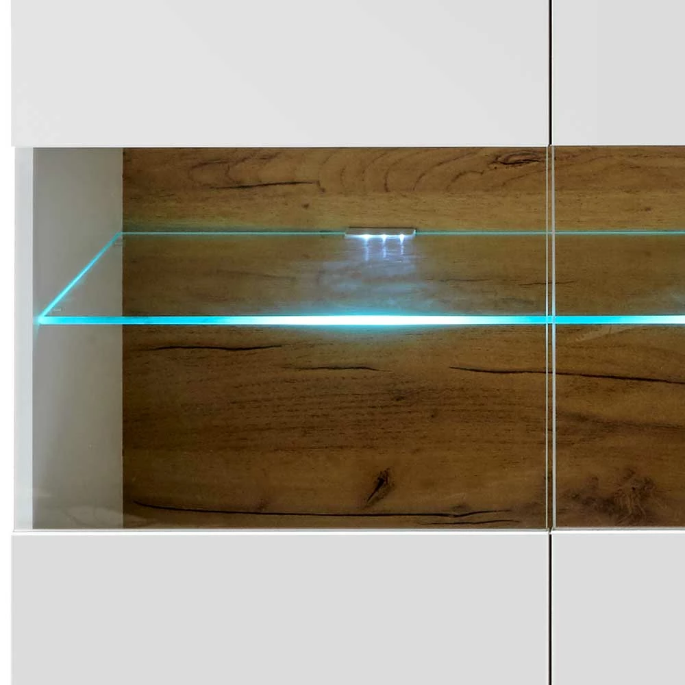 Coupon 🛒 138x91x40 Kommode Mit Glas 3-türig - Myrda 🔥 6 Coupon 🛒 138x91x40 Kommode Mit Glas 3-türig - Myrda 🔥 – Bild 6