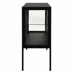 Neu 🌟 139x90x40 Türen-Kommode Vitrine Aus Glas & Metall - Ricona 🔔 -Reanna Shop 139x90x40 tueren kommode vitrine aus glas metall in schwarz ricona 03