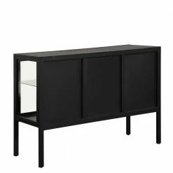 Neu 🌟 139x90x40 Türen-Kommode Vitrine Aus Glas & Metall - Ricona 🔔 -Reanna Shop 139x90x40 tueren kommode vitrine aus glas metall in schwarz ricona 05