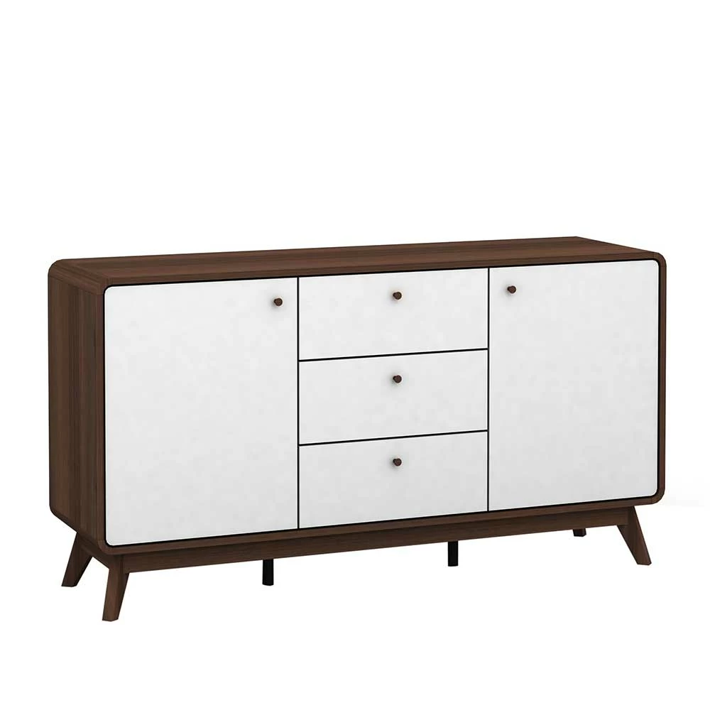 Rabatt 🎉 140x76x39 Design Sideboard In Weiß & Walnuss - Devkan 🌟 2 Rabatt 🎉 140x76x39 Design Sideboard In Weiß & Walnuss - Devkan 🌟 – Bild 2