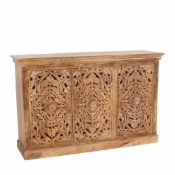 Besorgen 💯 140x90x40 3-türige Kommode Mit Schnitzerei - Runiasa 👍