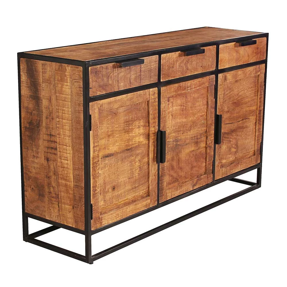 Angebote 👍 140x90x40 Rustikale Kommode Mit Bügelgestell - Evradon 🧨 3 Angebote 👍 140x90x40 Rustikale Kommode Mit Bügelgestell - Evradon 🧨 – Bild 3