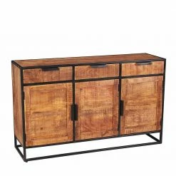 Angebote 👍 140x90x40 Rustikale Kommode Mit Bügelgestell - Evradon 🧨