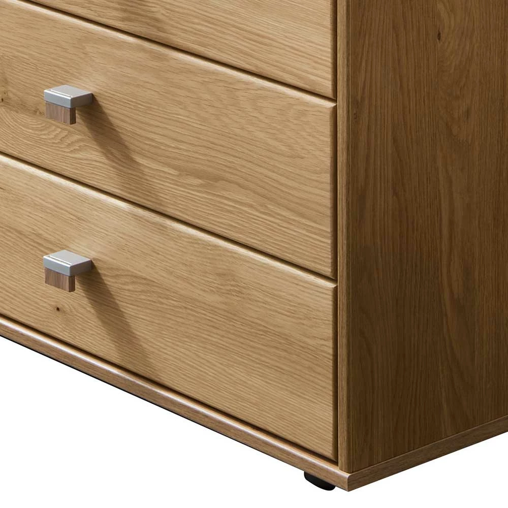 Besorgen ❤️ 141cm 5 Schubladen Kommode In Eiche & Beige - Emdsiva ⌛ 3 Besorgen ❤️ 141cm 5 Schubladen Kommode In Eiche & Beige - Emdsiva ⌛ – Bild 3