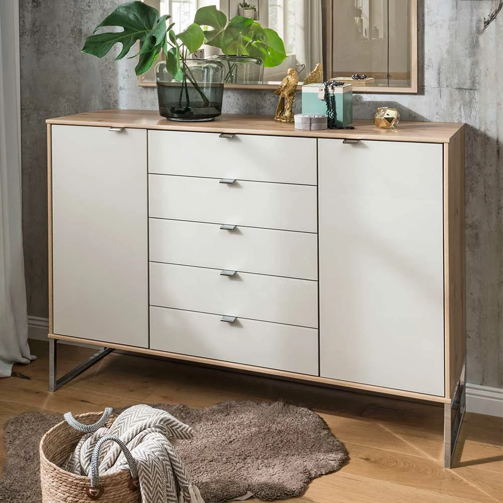 Coupon 🎁 141x105x43 Sideboard In Beige Glas - Crascanu ✨ 2 Coupon 🎁 141x105x43 Sideboard In Beige Glas - Crascanu ✨ – Bild 2