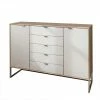 Coupon 🎁 141x105x43 Sideboard In Beige Glas - Crascanu ✨