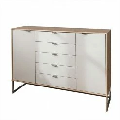 Coupon 🎁 141x105x43 Sideboard In Beige Glas - Crascanu ✨