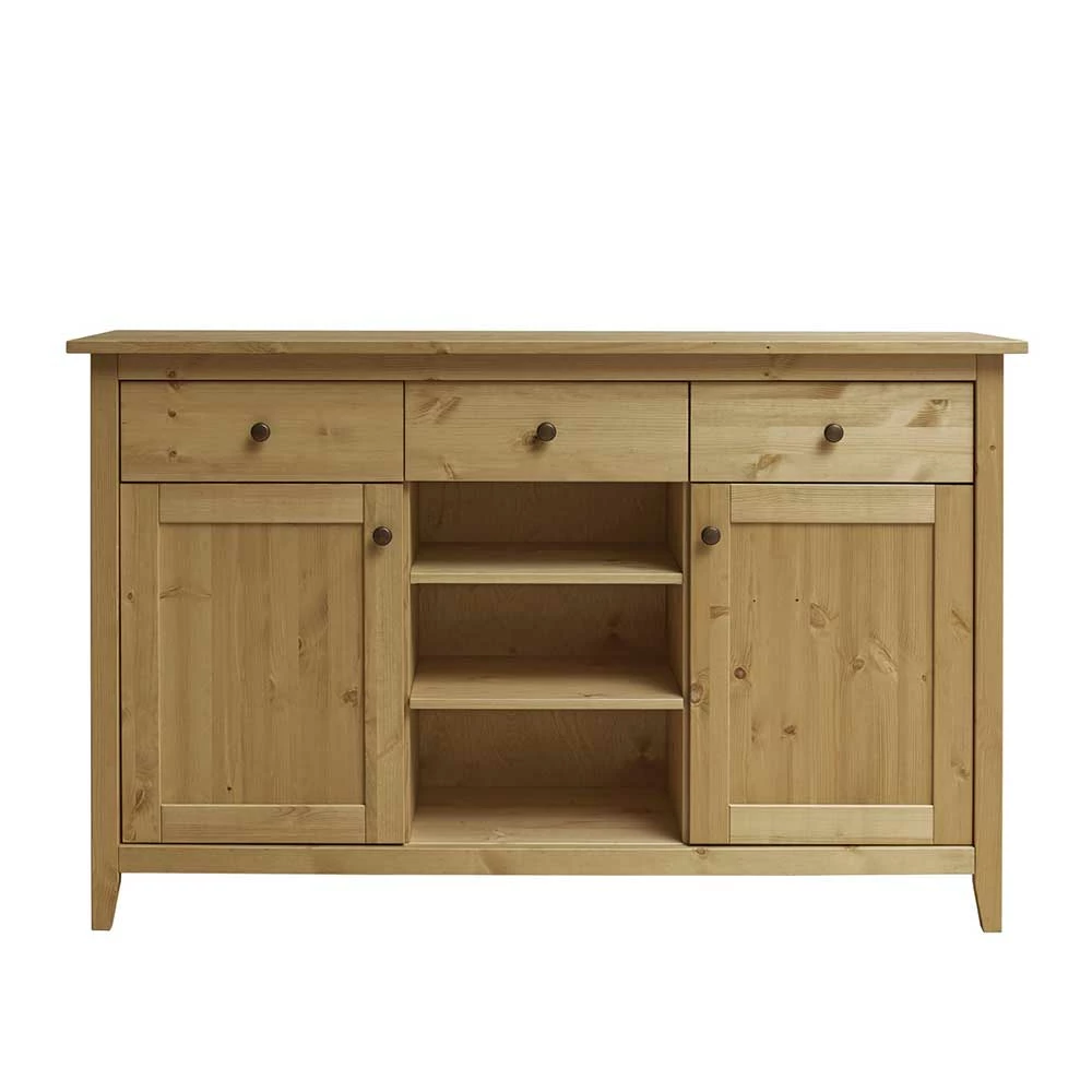 Angebote 🤩 144x91x40 Landhaus Anrichte Aus Kiefer Massivholz - Krems ✨ 2 Angebote 🤩 144x91x40 Landhaus Anrichte Aus Kiefer Massivholz - Krems ✨ – Bild 2